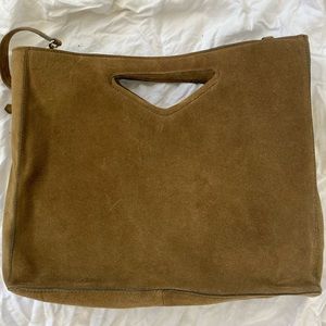 Green Suede Women Crossbody Bag